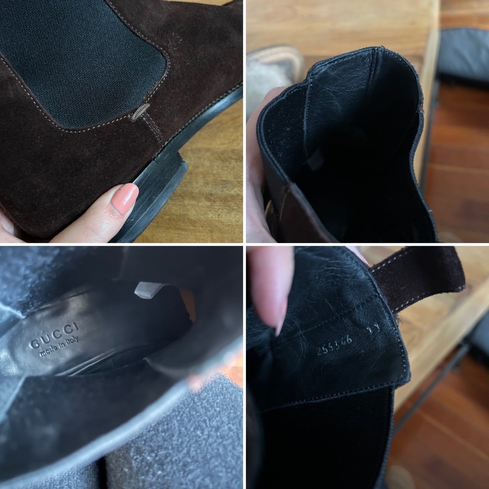 Gucci Leon Men's Brown Suede Chelsea Boots - Picture 8 of 9